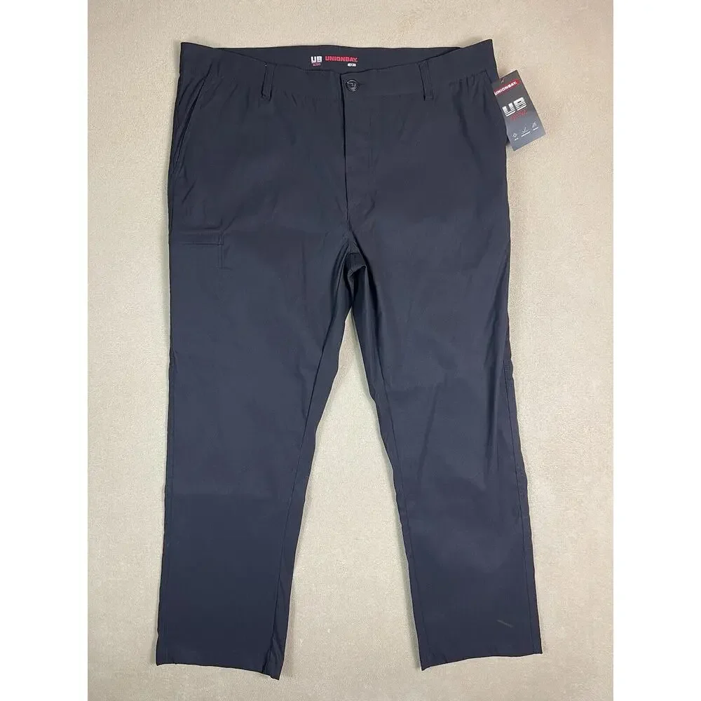 UB Active Pants Adult 40x30 Black Union‎ Bay Rainier Pant Chino Casual Mens NWT